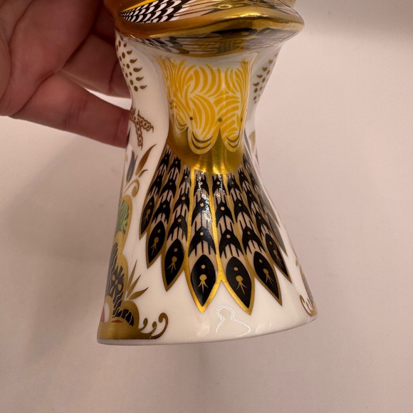 Royal Crown Derby Green Woodpecker Fine Bone China Paperweight. Gold Stopper. - Picture 7 of 11